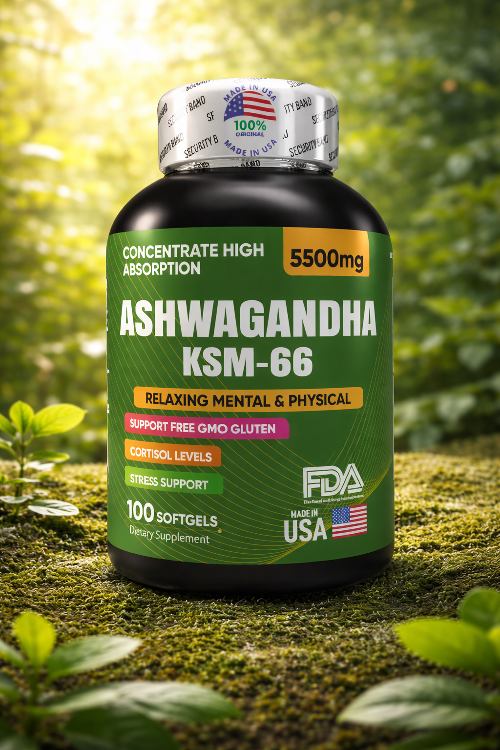 1 Frasco Ashwagandha KSM-66